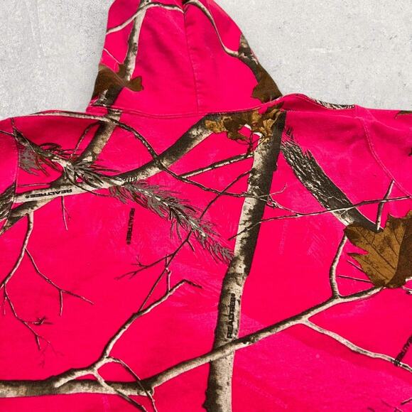 ★ RealTree Hot Pink Women’s Camo Pullover Hoodie w/ Tree Branch Print ★ - Picture 2 of 7